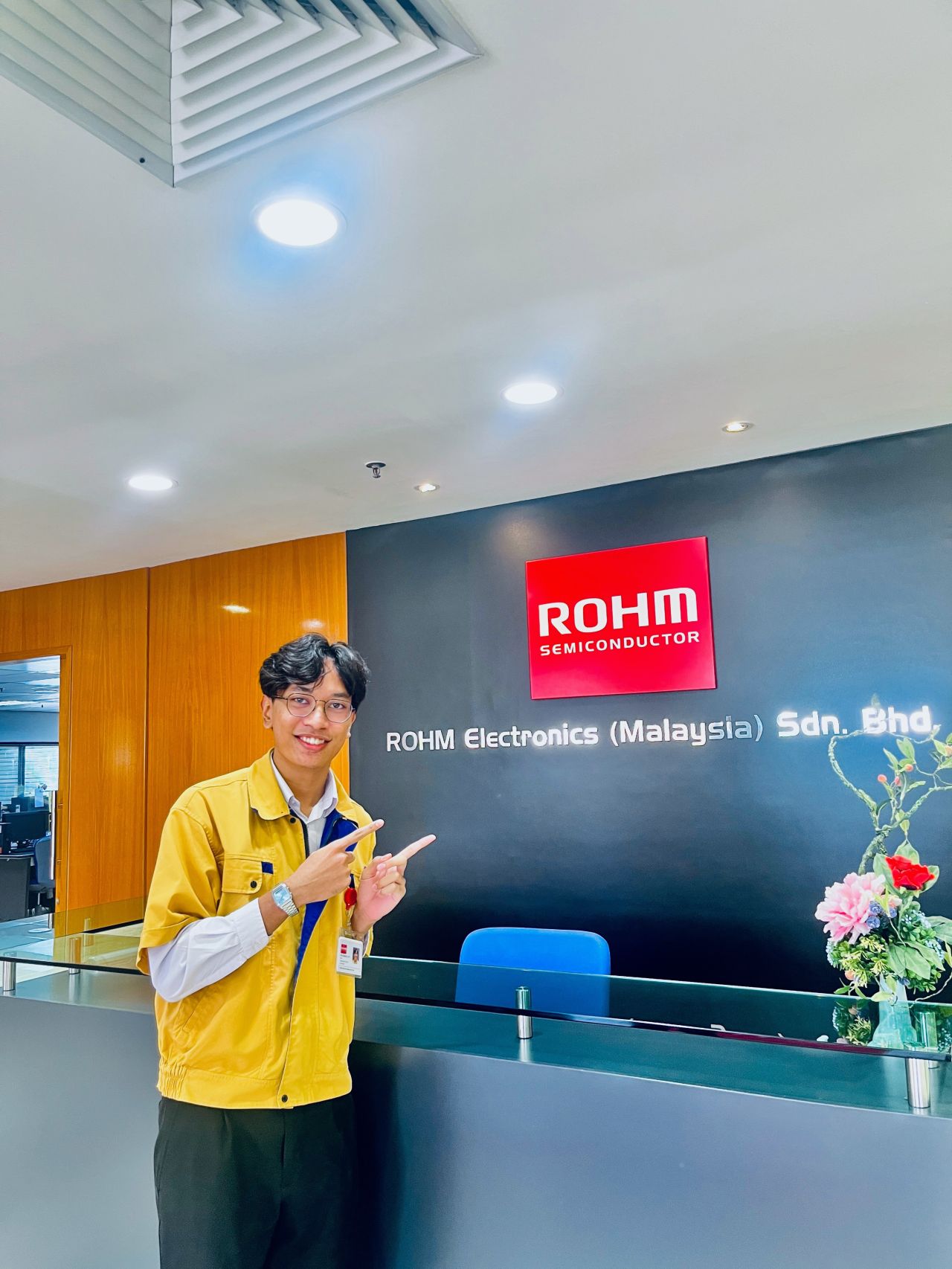 Photo of me during internship